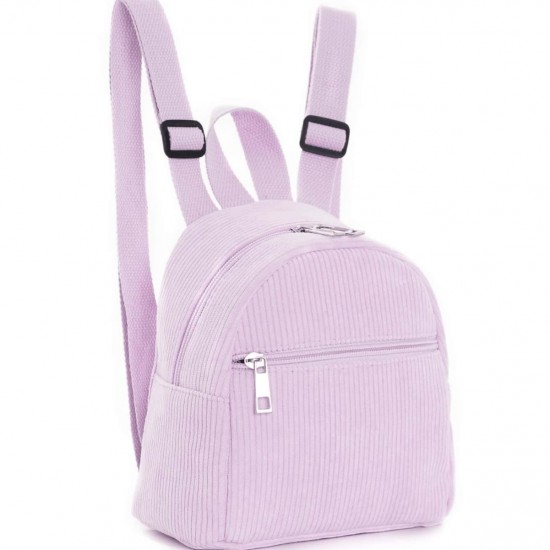Cross-border hot-selling mini backpack, solid color, multi-color, stylish corduroy backpack Simple, casual backpacks for men and women