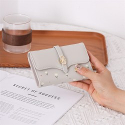New cross-border women's wallet, fresh, simple, multifunctional, multi-card slot, foldable clutch, coin purse.