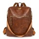 New Cross-Border Retro Women's Soft Leather Multifunctional Shoulder Bag, Simple and Versatile, Large Capacity Wholesale Backpack