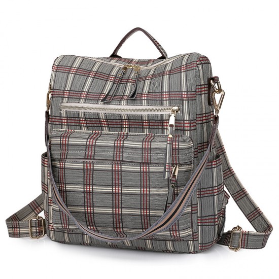 Cross-border women's casual retro large-capacity backpack, European and American retro PU backpack.