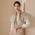 2025 summer new printed square scarves, wholesale, French retro imitation silk neck scarves, 90s-style small square neck scarves for women.