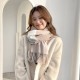 2025 new plaid scarf for women, sweet Japanese and Korean faux cashmere mid-length plaid scarf, wholesale.
