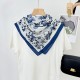 Retro Butterfly print 90*90 square scarf for women, a stylish, niche decorative scarf for Instagram style, easy to match, and a high-end wholesale scarf.