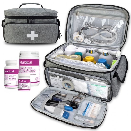 Feihong cross-border small medicine and medical bag, portable home first aid storage box, large-capacity medical tool kit in stock