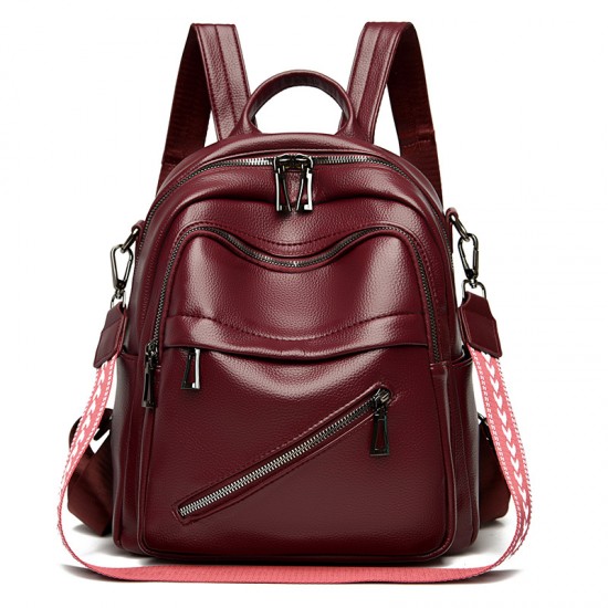 New cross-border women's backpacks, trendy genuine leather women's bags, versatile summer bags for students and moms, fashionable Korean-style soft leather travel backpacks