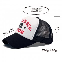 Cross-border new lettered printed baseball caps, mesh caps, spring and summer curved brim sun visor hats, baseball caps, and trucker hats.