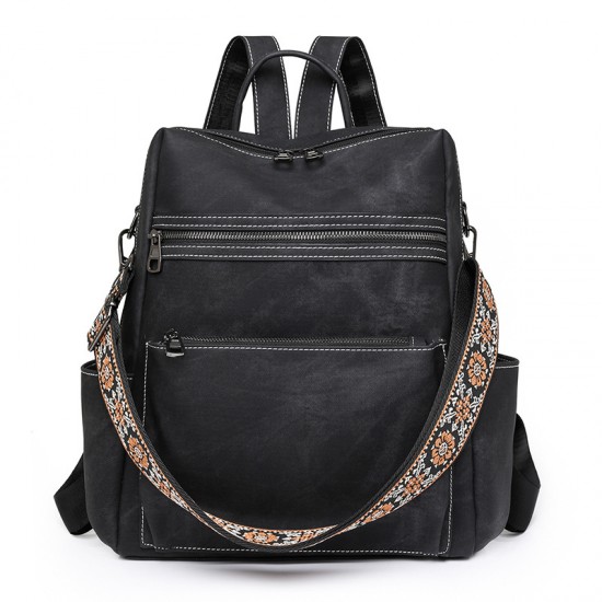 Cute women's backpack, lightweight women's retro backpack, large-capacity, casual travel dual-purpose shoulder bag