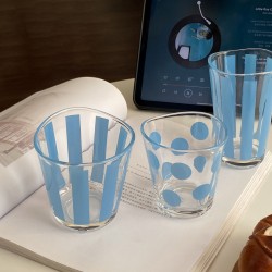Homemade summer blue bird apple high-borosilicate heat-resistant glass, INS cartoon cute puppy juice cup