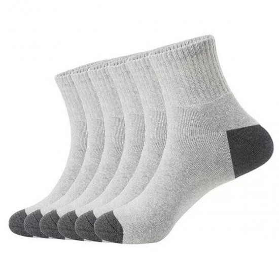 Men's deodorant, sweat-wicking, spring/summer pure cotton mid-calf sports socks, thin, solid color, summer shorts. Women's boat socks with Tianwa Socks