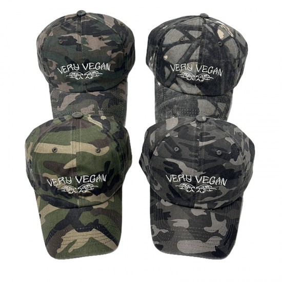 Camouflage lettered embroidered dome baseball caps for women, new Korean-style, Korean Instagram-inspired caps, wholesale.