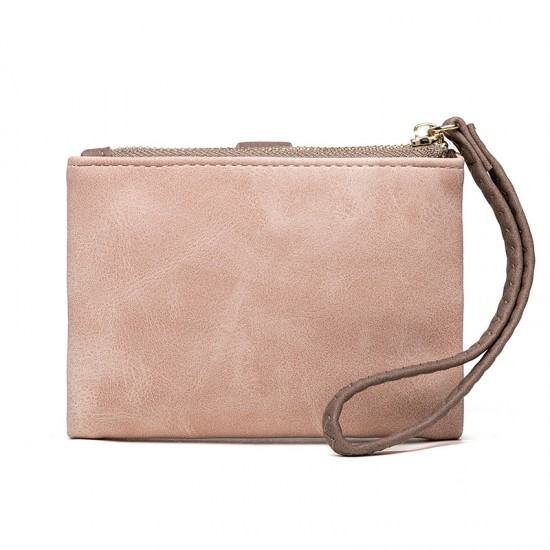 New cross-border retro casual drawstring women's wallet, leaf PU wallet, short female wallet, student coin purse New cross-border retro casual drawstring women's wallet, leaf PU wallet, short female wallet, student coin purse