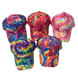 New cross-border Amazon spring and summer new Street-themed sun hats with colorful fireworks swirls, tie-dyed baseball caps for men and women.