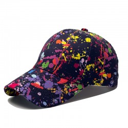 New cross-border women's colorful graffiti baseball caps for outdoor personalized sun protection and visor caps, Chinese Korean-style.