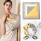 Simulated silk scarf, spring 2025 new cashew diagonal print, 70cm square scarf, fashionable floral scarf wholesale