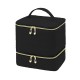 Feihong cross-border vertical striped storage bag, high-quality corduroy cosmetic bag, large-capacity portable toiletries bag.