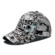 New cross-border Amazon PU letter-printed baseball cap, fashionable European and American glossy wide-brim baseball cap, factory-ready wholesale.