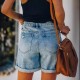2025 Summer eBay Amazon Wish Street Ripped Straight-Leg Jeans for Women, Foreign Trade Trendy Brand