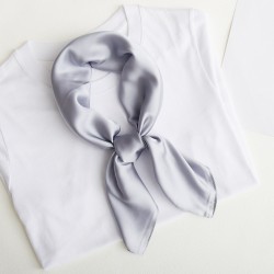 Solid color 70s square scarves, simple everyday silk scarves for women, stylish and minimalist for commuting Wholesale silk scarves in various colors
