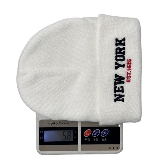 New cross-border Amazon New York letter-embroidered knitted hat, a versatile, warm beanie for men and women in autumn and winter.