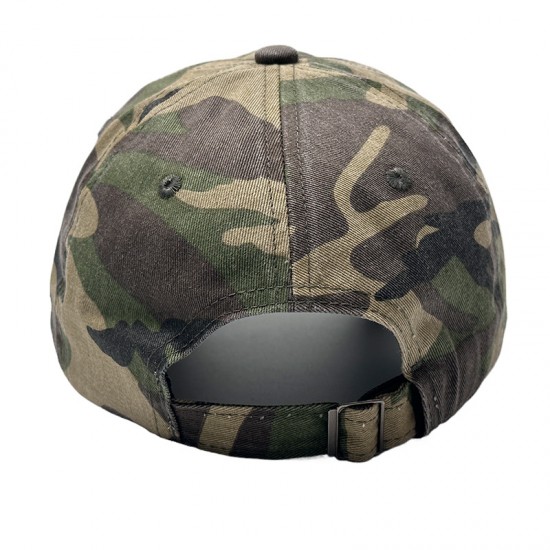 Cross-border hot-selling camouflage baseball cap with English letter embroidery Embroidered men's and women's sun hats, trendy outdoor sun protection caps.