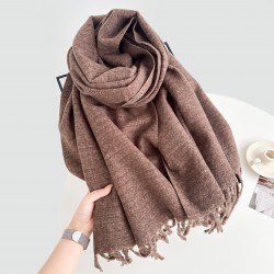 20 25 new solid-color scarves, winter shawls for couples, dual-use, warm, long, thickened tassel scarves, now in stock.