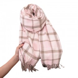 High-quality Cross-border New Versatile Plaid Scarf, Soft, Warm, Thickened Shawl for Women's Autumn/Winter Travel Protection