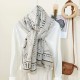 Versatile, simple and elegant, artistic geometric circle print scarf, women's casual wear Casual contrasting color travel shawls