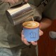 Niche Classic Red and Blue Contrasting Striped Ceramic Mug, Instagram Origin Coffee Cup, Couple's Water Cup, Drink Water Reminder