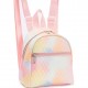 Best-selling cross-border women's backpack, rainbow multi-color PU quilted mini backpack, stylish and casual, high-end school bag