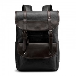 New cross-border men's backpacks, trendy retro men's business laptop backpacks, large-capacity waterproof leather travel backpacks