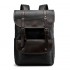 New cross-border men's backpacks, trendy retro men's business laptop backpacks, large-capacity waterproof leather travel backpacks