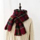Fashionable plaid scarf for women, 2025 new autumn and winter Korean style sweet imitation cashmere scarf, wholesale, thickened and warm shawl