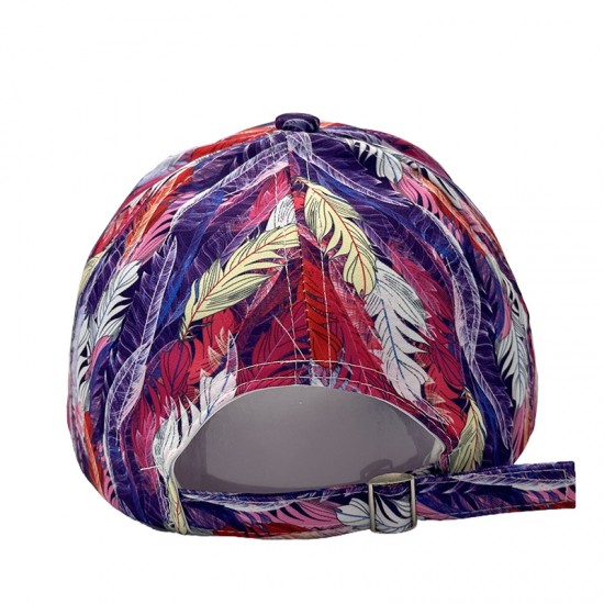 New cross-border feather graffiti baseball cap, men's and women's spring and summer outdoor sports cap, personalized sun protection sun hat New cross-border feather graffiti baseball cap, men's and women's spring and summer outdoor sports cap, personalized sun protection sun hat