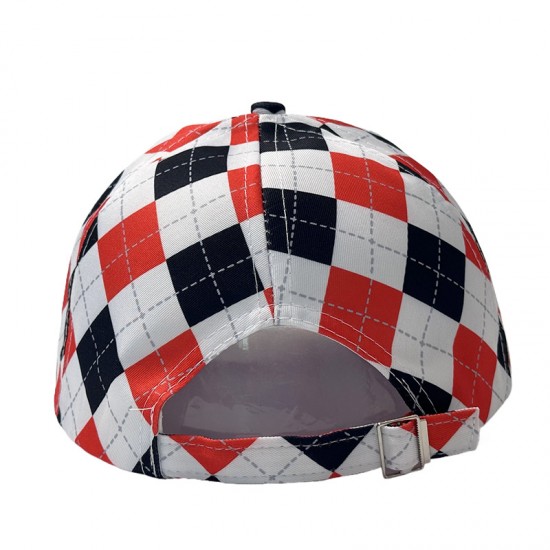 2024 new plaid curved-brim baseball caps for women, versatile soft-top sun protection and visor for casual travel.