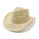 Malanhua hand-woven hollow cowboy straw hat, summer sun protection hat for men and women, Western cowboy straw hat