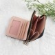 Lianbu Korean-style short Women's wallet, small, fresh, two-fold, buckle, zippered, printed wallet, student coin purse.