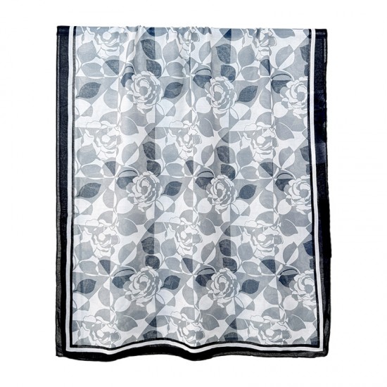 Retro floral print outerwear shawls, a popular Korean style for women, stylish and fashionable, everyday cotton and linen long scarves.