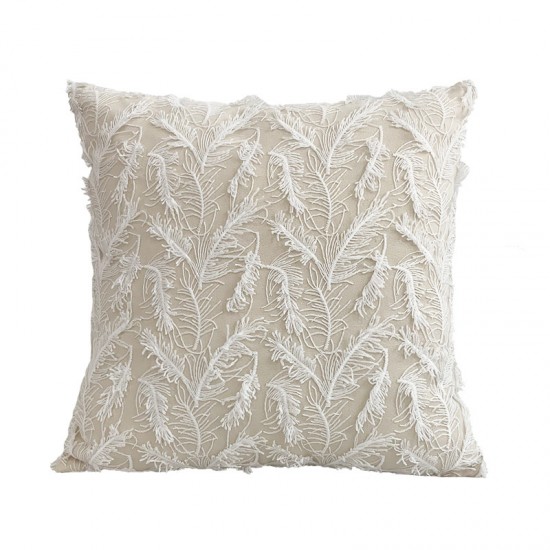 French luxury 3D lace embroidered pillow, ins cotton and linen embossed butterfly and feather, girly sofa cushion French luxury 3D lace embroidered pillow, ins cotton and linen embossed butterfly and feather, girly sofa cushion