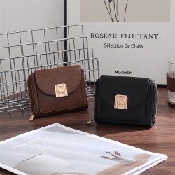 Lianbu New Short Wallet, Fashionable and Versatile Folding zipper student coin purse, in stock, wholesale.