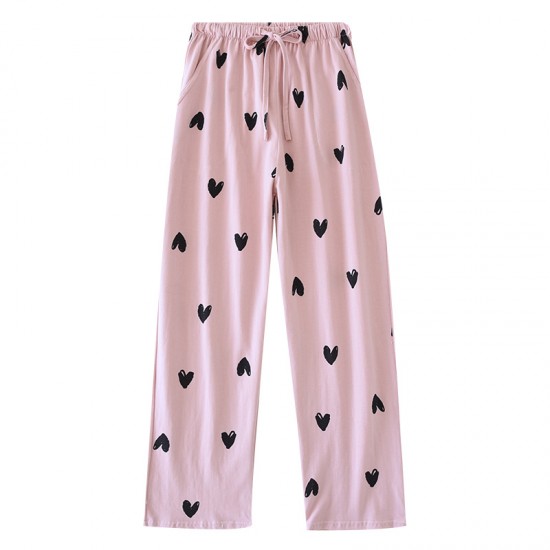 New spring and summer women's cotton pajamas, plus-size, polka-dot, soft, soft loungewear pants for spring, summer, and autumn New spring and summer women's cotton pajamas, plus-size, polka-dot, soft, soft loungewear pants for spring, summer, and autumn