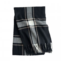 Autumn and winter warm, whitening, thickened Korean-style scarf for women, faux cashmere plaid tassel shawl for students.