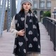 Women's scarves, high-end, heart-printed, mid-length, warm autumn and winter scarves, new winter fashionable commuter scarves for women