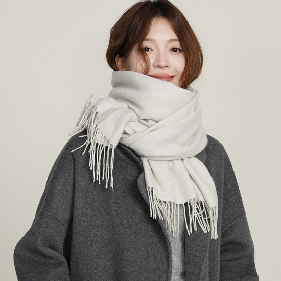 Women's winter imitation cashmere, artistic autumn and winter, thickened, warm, dual-use, solid color, Korean-style, stylish scarf Women's winter imitation cashmere, artistic autumn and winter, thickened, warm, dual-use, solid color, Korean-style, stylish scarf
