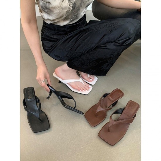 Petite women's long boots, large-tube elastic boots, slimming and height-enhancing thick-soled, length-enhancing boots. Women's slim-fitting boots; Chinese retro square-toe block-heeled shallow-cut new Chinese-style closed-toe sandals, new summer styles w