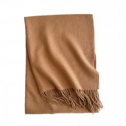 New solid color fringed scarves for men and women, thickened and versatile, high-end faux cashmere fashion neckbands in stock.