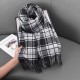 High-quality Cross-border New Versatile Plaid Scarf, Soft, Warm, Thickened Shawl for Women's Autumn/Winter Travel Protection