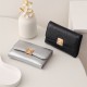 PRETTYZYS Korean style new arrival, medium-sized wallet, simple, solid color, stylish, sophisticated, and versatile, large capacity.