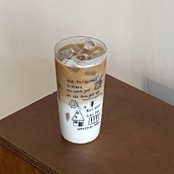 Homemade Cute Summer Penguin Glass, Niche Instagram Simple High-Temperature Borosilicate Water Cup, High-Resistant
