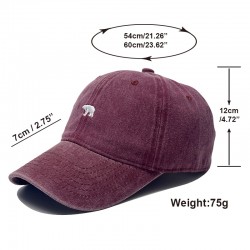 Cross-border hot-selling polar bear embroidered men's baseball cap, outdoor fashion sun protection, casual retro baseball cap for women