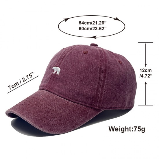 Cross-border hot-selling polar bear embroidered men's baseball cap, outdoor fashion sun protection, casual retro baseball cap for women Cross-border hot-selling polar bear embroidered men's baseball cap, outdoor fashion sun protection, casual retro baseball cap for women